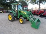 John Deere 4520 diesel 4x4 cab tractor w loader