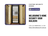 Melbourne&rsquos Home Security Door Builders &ndash Crime Safe D
