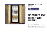 Melbourne&rsquos Home Security Door Builders &ndash Crime Safe D