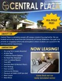 CENTRAL PLAZA STUDENT HOUSING THE BEST LIVING IN EDMOND. ACROSS 