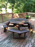 Octagon Picnic Table with Umbrella Stand