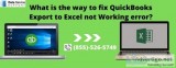 QuickBooks online Export to Excel not Working
