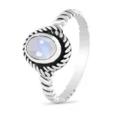 925 SILVER MOONSTONE RING-BAROQUE NOOK