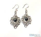 Chainmaille Flower Earrings with Swarovski Pearl