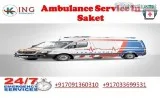 Book an affordable Ambulance Service in Saket with ICU-Support