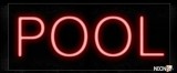 Pool Super Simple Red Text Traditional Neon