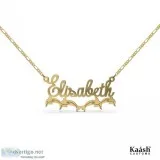 Personalized Name Necklace with Banner Gold Plated