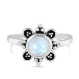 925 STERLING SILVER MOONSTONE RING-TREMENDOUS BUTTERFLY