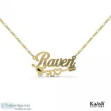 Personalized Name Necklace with Banner Gold Plated