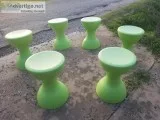 Stools Plastic Green Essentials 6