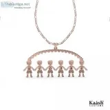 Six Boys Pendant Personalized Initial Letters