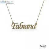 Classic Personalized Name Necklace Gold Plated