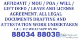 Affidavit Agreement WILL MOU Gift-Deed Services Call 88034 88038