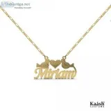 Personalized Name Necklace Gold Plated
