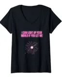 I Can Light Up Your World V-Neck T-Shirt