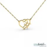 Pendant Heart With Names Gold Plated