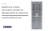 Buy Heritage Steel Security Doors in Melbourne &ndash Bayside Se