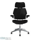 Freedom Headrest Polished Aluminium - Leather Bizon Black