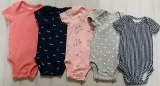Pre owned Carter s one piece baby girl Multi-color bodysuits pac