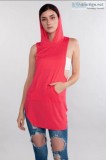 Sleeveless with Hoodie Top Hedge-Eleven
