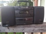 Boom Box Aiwa Cd Cassette Radio