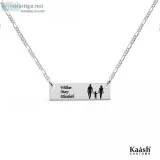 Bar Pendant With Names Silver