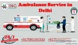 Reasonable Fare Ambulance Service in Delhi by King