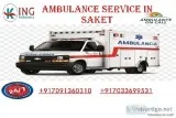 Book King Ambulance Service in Saket with Medical Team