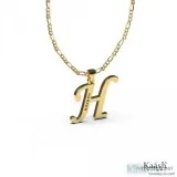Initial Name Necklace Gold Plated