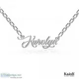 Name Necklace White Gold Plated