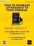 Send webinar link via Bulk-SMS or Whatsapp in 1 Go