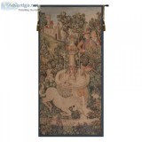 BUY PORTIERE LICORNE FONTAINE FRENCH TAPESTRY