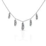 SILVER MOONSTONE NECKLACE-DROPS OF INFINITY
