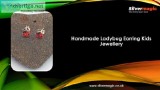 Handmade Ladybug Earring Kids Jewellery