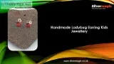 Handmade Ladybug Earring Kids Jewellery