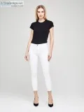 Women&rsquos White Cropped Jeans