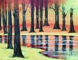 Sacramento Studio 828 Fall Trees and Pond  End of Summer Special