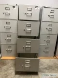 Hon brand 4-drawer metal file cabinets for sale