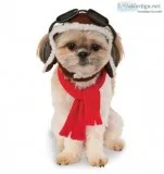 Aviator Hat and Scarf Dog Costume