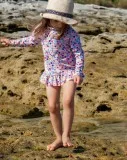 MERMAID CONFETTI FRILL SEA and SNOW RASH TOP