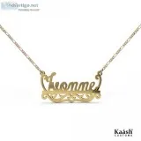Personalized Name Necklace with Banner Gold Plated