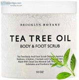 Get 100% Natural Tea Tree Body Scrub  Sugar and Salt Shop