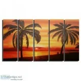 TROPICAL SILHOUETTES CANVAS WALL ART