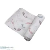 Organic Baby Muslin Swaddle for Your New Born Baby Girl Mermaid 