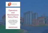 Operation and Maintenance of Dairy Plant