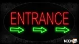 Entrance With Arrow Sign Logo Neon Sign
