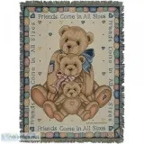 FRIENDS COME IN ALL SIZES AFGHAN THROW