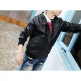 Black Leather Jacket for Toddler Boy
