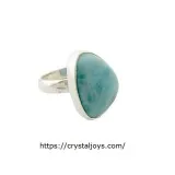 Buy larimar 30mm sterling silver ring