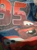 Disney Pixar Cars Shower Curtain hooks and White Liner.